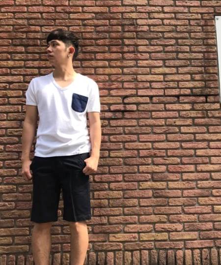 FOUR HAND PLUS フォーハンドプラス /　v-neck s/s pocket t-shirts (PLUS) white