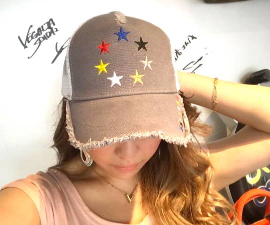 StarLean★ スターリアン / サークルスター刺繍メッシュキャップ