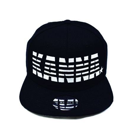 【即納】「RIZIN」 女子スーパーアトム級 チャンピオン《浅倉 カンナ・アサクラ カンナ》 コラボモデル / snap back cap (KANNA☆) black × white